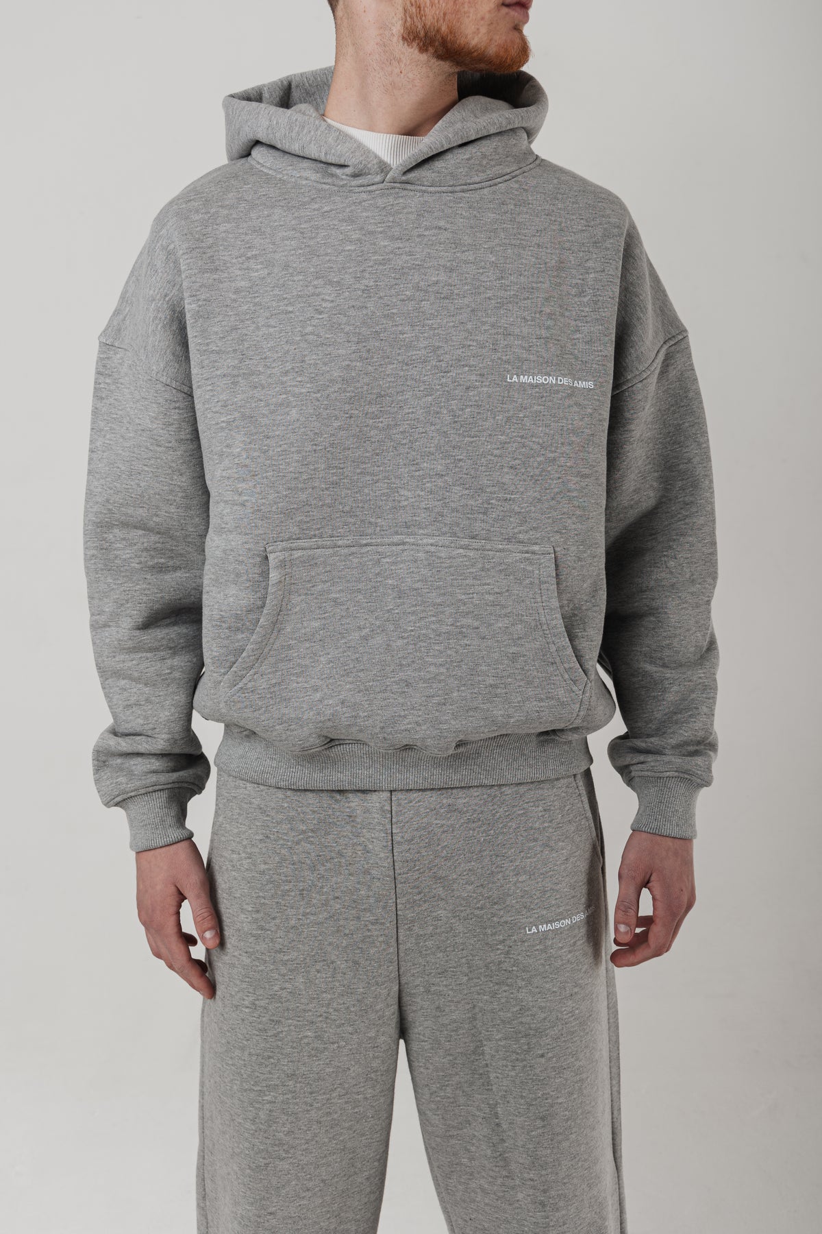 Minimalist grey essential hoodie