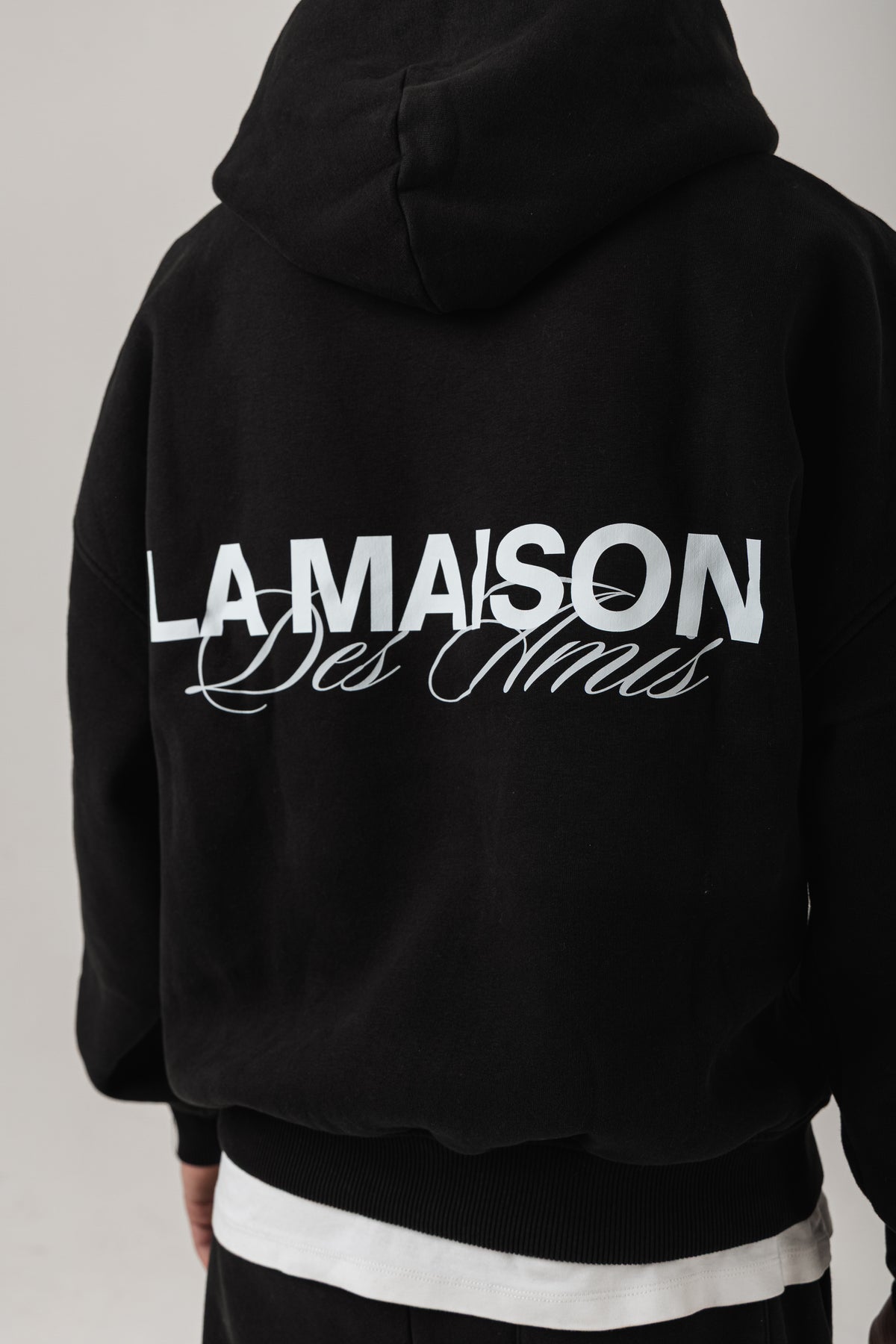 Black heavyweight zip-up