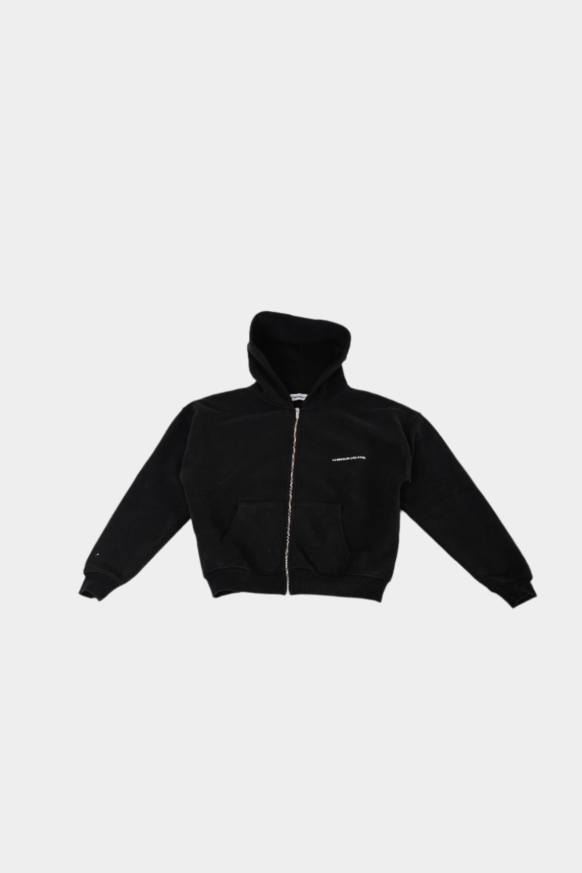 Essential black zip hoodie